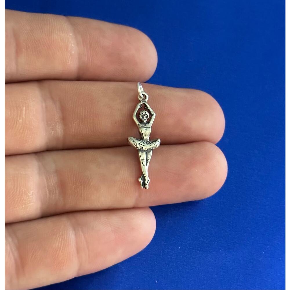 Sterling Silver Ballerina Charm, Silver Ballerina Charm